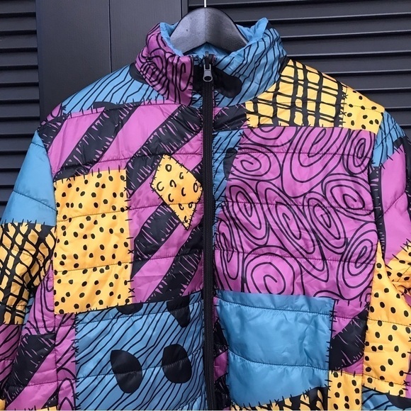 Disney Reversable Sally Nightmare Before Christmas Puffer Jacket, Size Large - Picture 3 of 14
